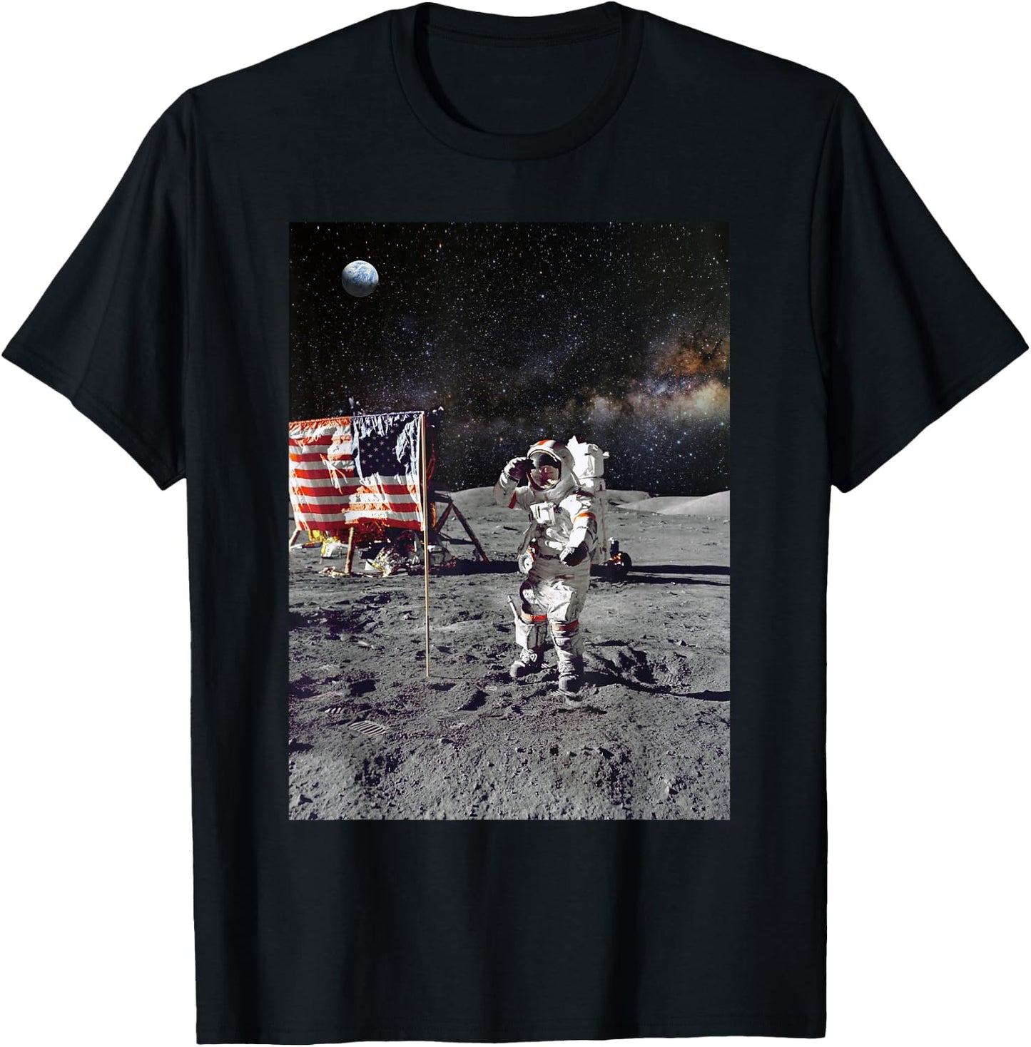 Man on the Moon T-Shirt - T-Shirt | Black