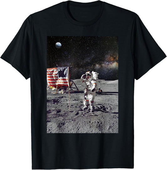 Man on the Moon T-Shirt - T-Shirt | Black