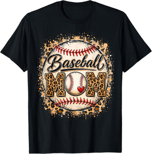 Baseball Mom Women Baseball Mama Mothers Day T-Shirt - T-Shirt | Black