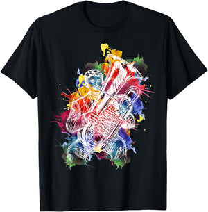 Tuba Player Musician Gift Instrument Art T-Shirt - T-Shirt | Black