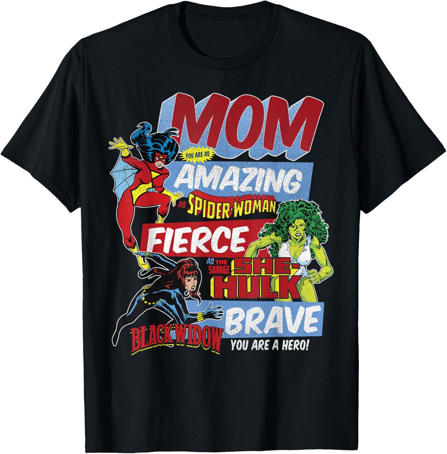 Marvel Vintage Retro Amazing Mom Graphic T-Shirt - T-Shirt | Black