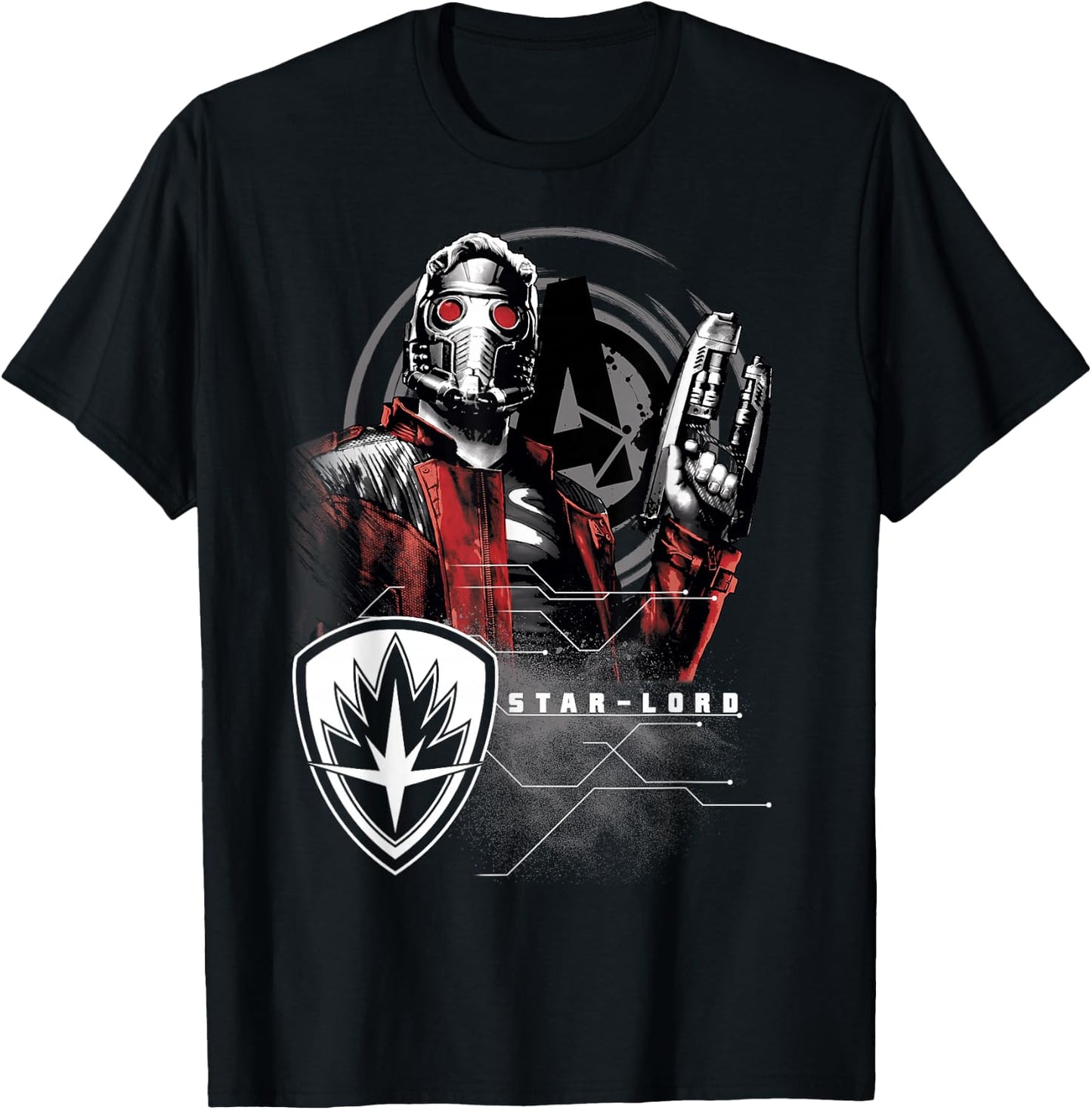 Marvel Infinity War Star-Lord Grunge Pose Graphic T-Shirt - T-Shirt | Black