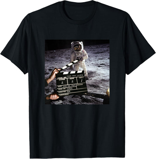 Fake Moon Landing T-Shirt - T-Shirt | Black