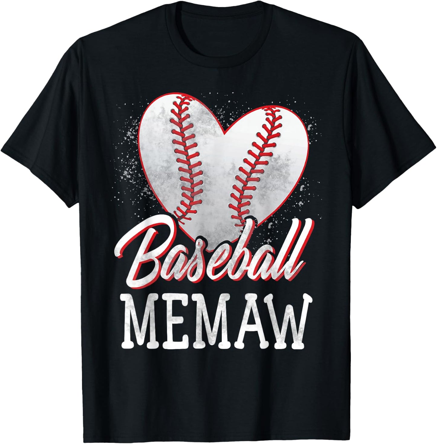 Baseball Memaw Baseball Player T-Shirt - T-Shirt | Black