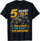 Monster Truck 5th Birthday Shirt 5 Year Old 5th Birthday Boy T-Shirt - T-Shirt | Black