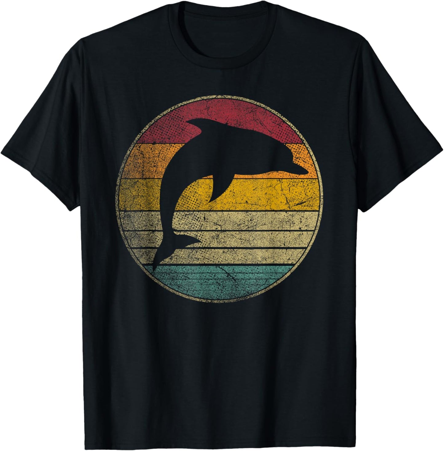 Dolphin - Vintage Birthday Mother's Father's Day T-Shirt - T-Shirt | Black