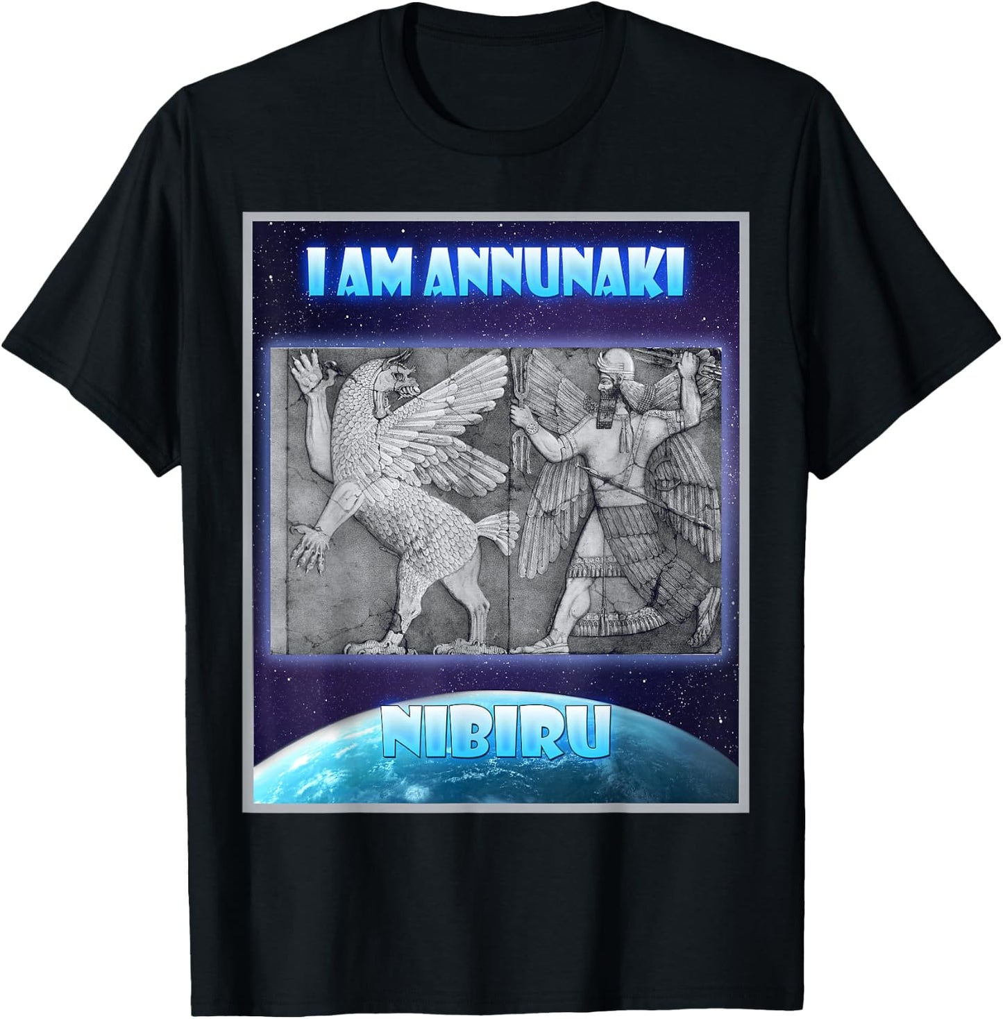 i am annunaki ancient aliens , sumerian gods Enki T-Shirt - T-Shirt | Black