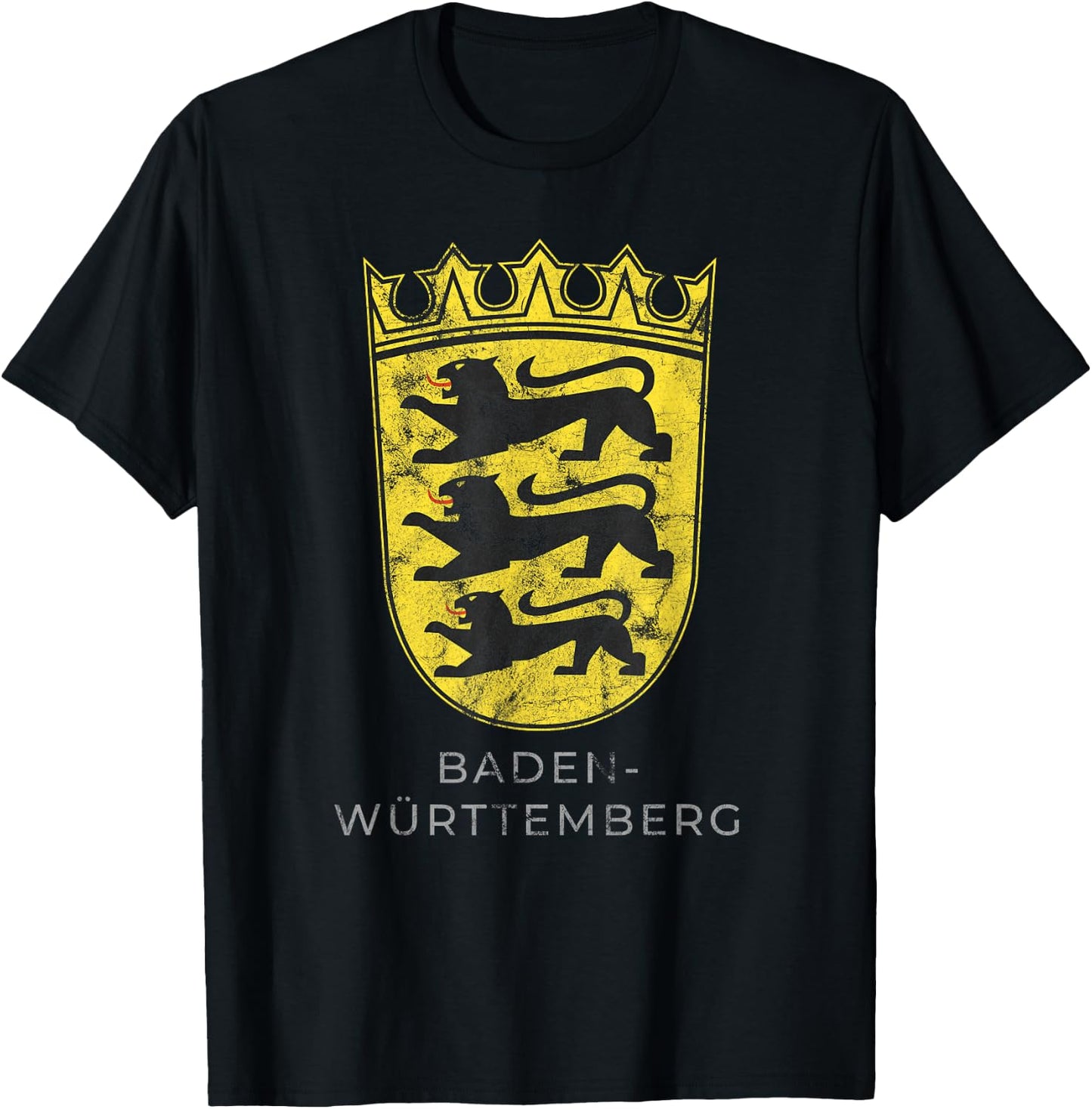 Badei wurttemberg German Coat of Arm Germany Deutsch Shirt T-Shirt - T-Shirt | Black