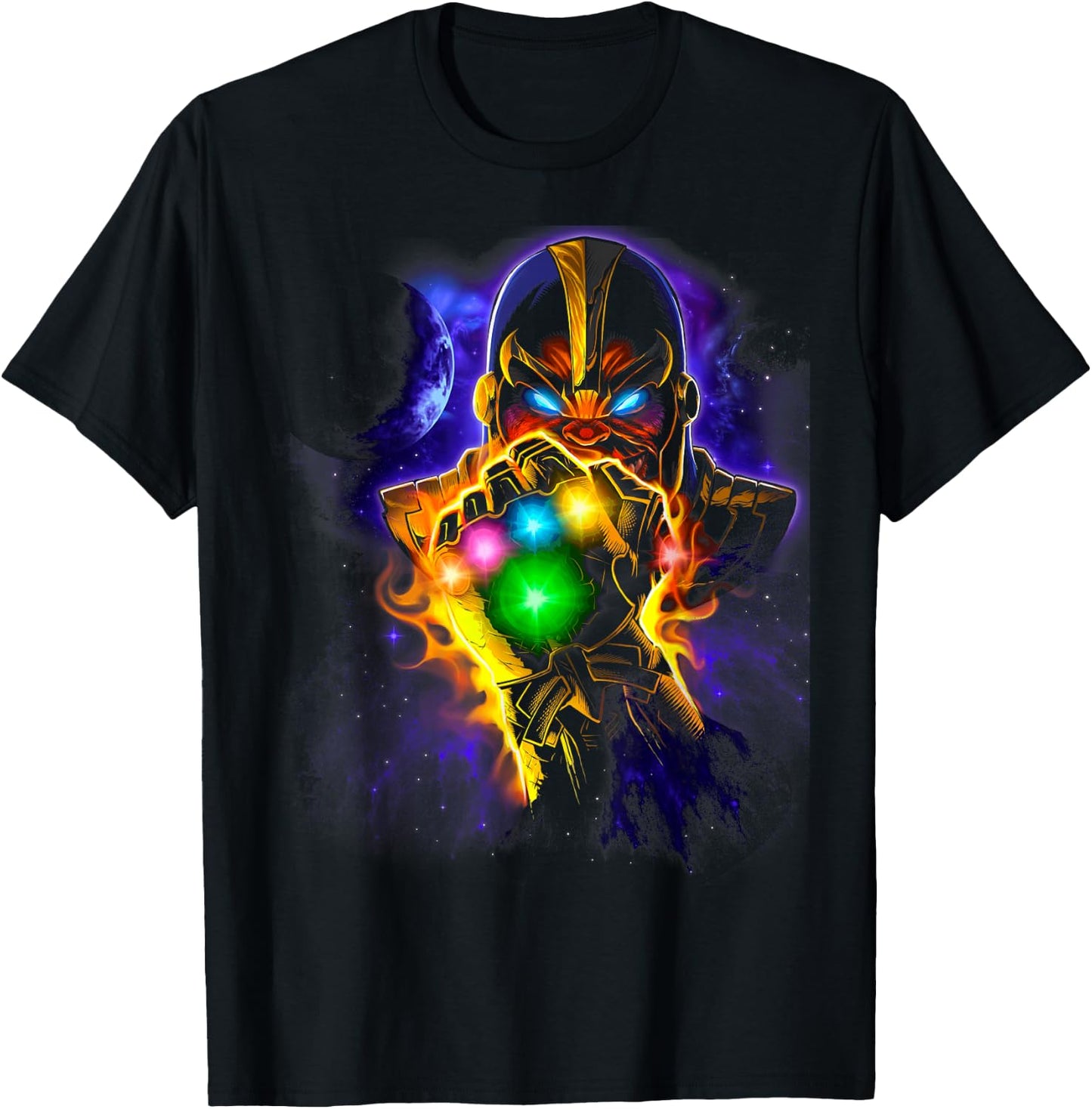 Marvel Thanos Powerful Glowing Infinity Gauntlet T-Shirt - T-Shirt | Black