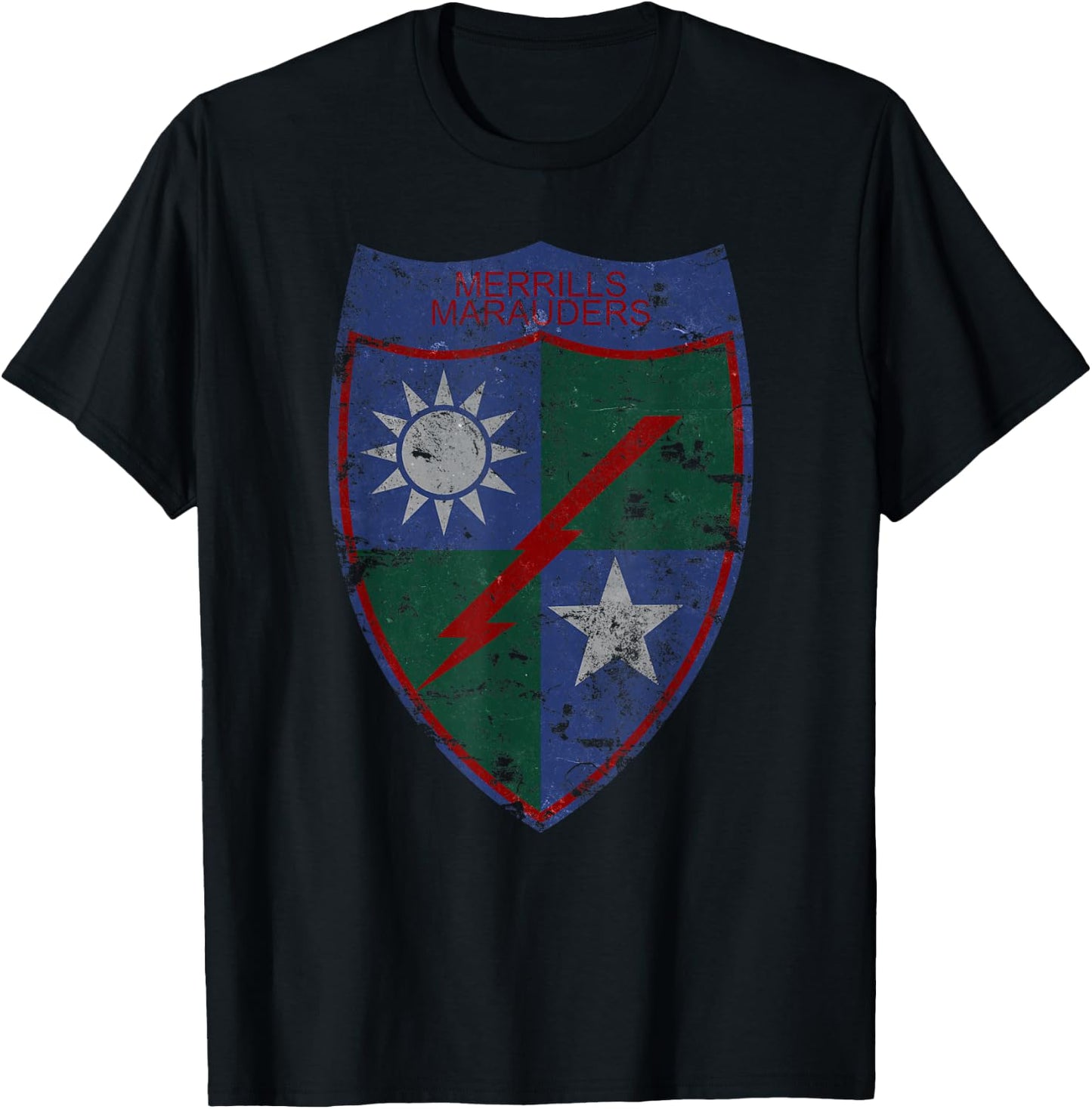 Merrill's Marauders WWII Era Unit Insignia Vintage T-Shirt - T-Shirt | Black