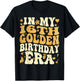 in My 16th Golden Birthday Era 16 Year Old Bday Kids Groovy T-Shirt - T-Shirt | Black