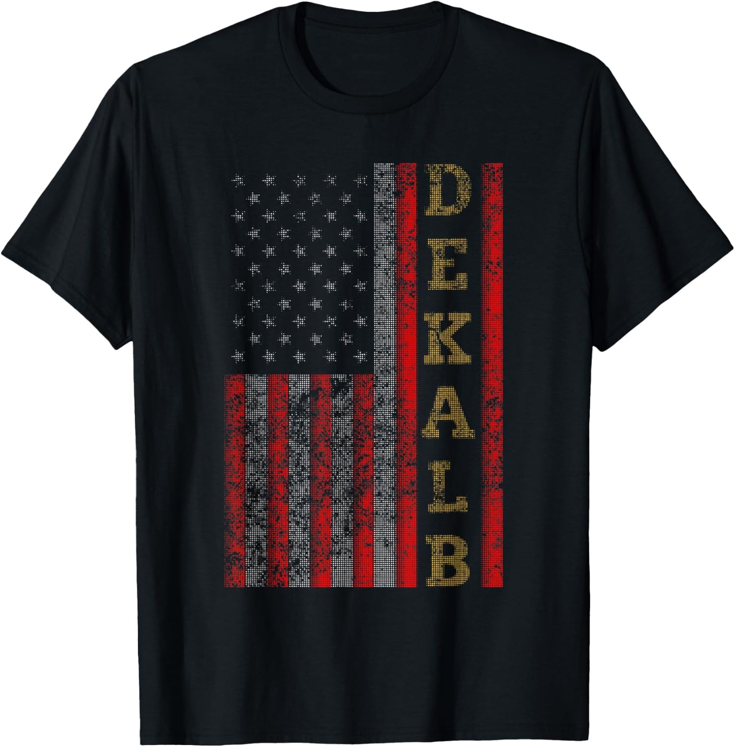 Cool Patriotic Dekalb USA - US Flag Gift T-Shirt - T-Shirt | Black
