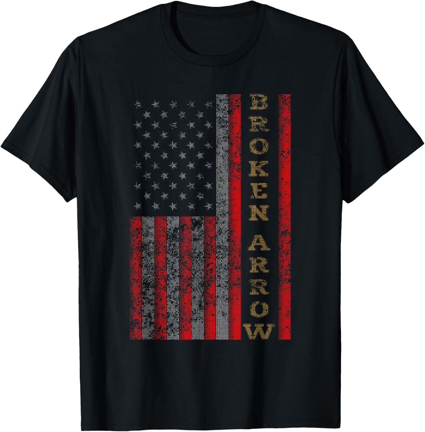 Cool Patriotic Broken Arrow USA - US Flag Gift Women Kids Men T-Shirt - T-Shirt | Black