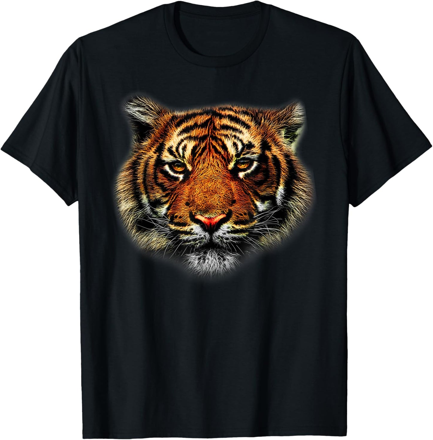 Tiger Eyes Animal Print Leopard Cheetah Head Lion Cat Shirt Women Kids T-Shirt - T-Shirt | Black