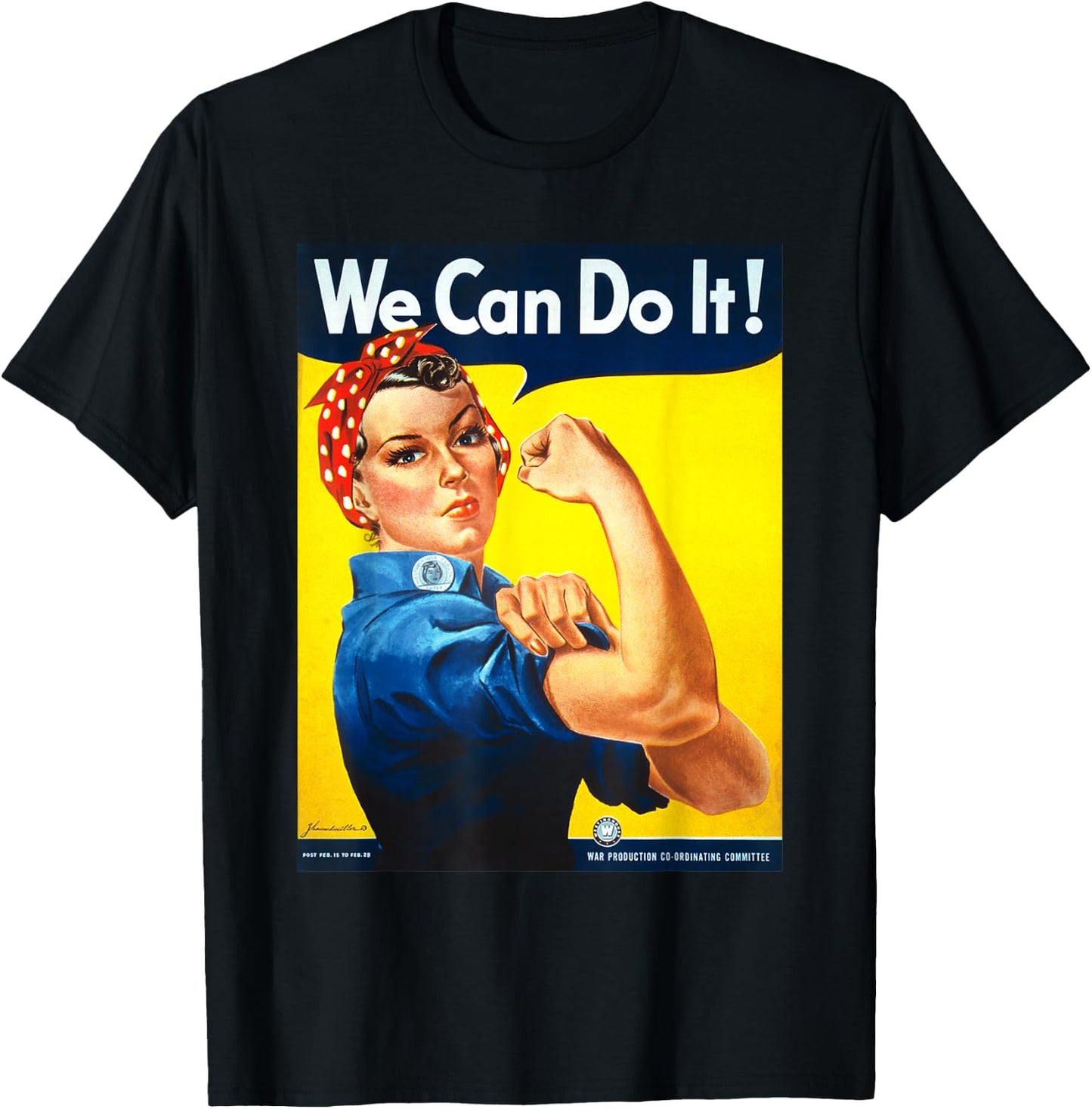 Rosie The Riveter T-Shirt - T-Shirt | Black
