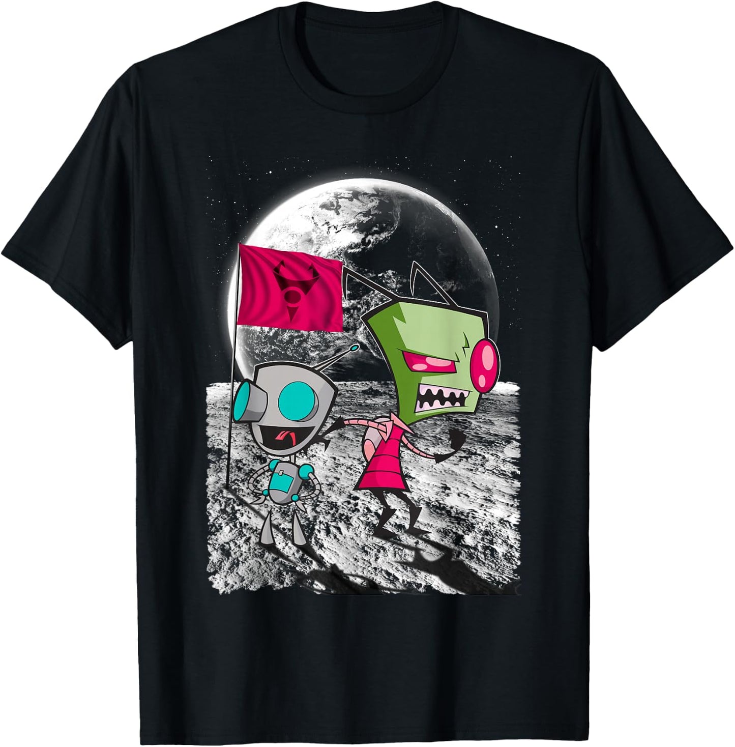 Nickelodeon Invader Zim Man on the Moon T-Shirt - T-Shirt | Black