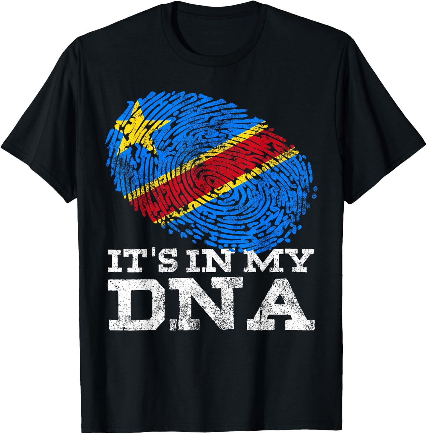 It's In My DNA Congolese Gifts African DRC DR Congo Flag T-Shirt - T-Shirt | Black