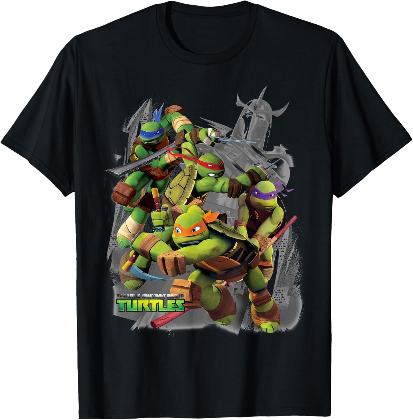 Teenage Mutant Ninja Turtles Versus Shredder T-Shirt - T-Shirt | Black