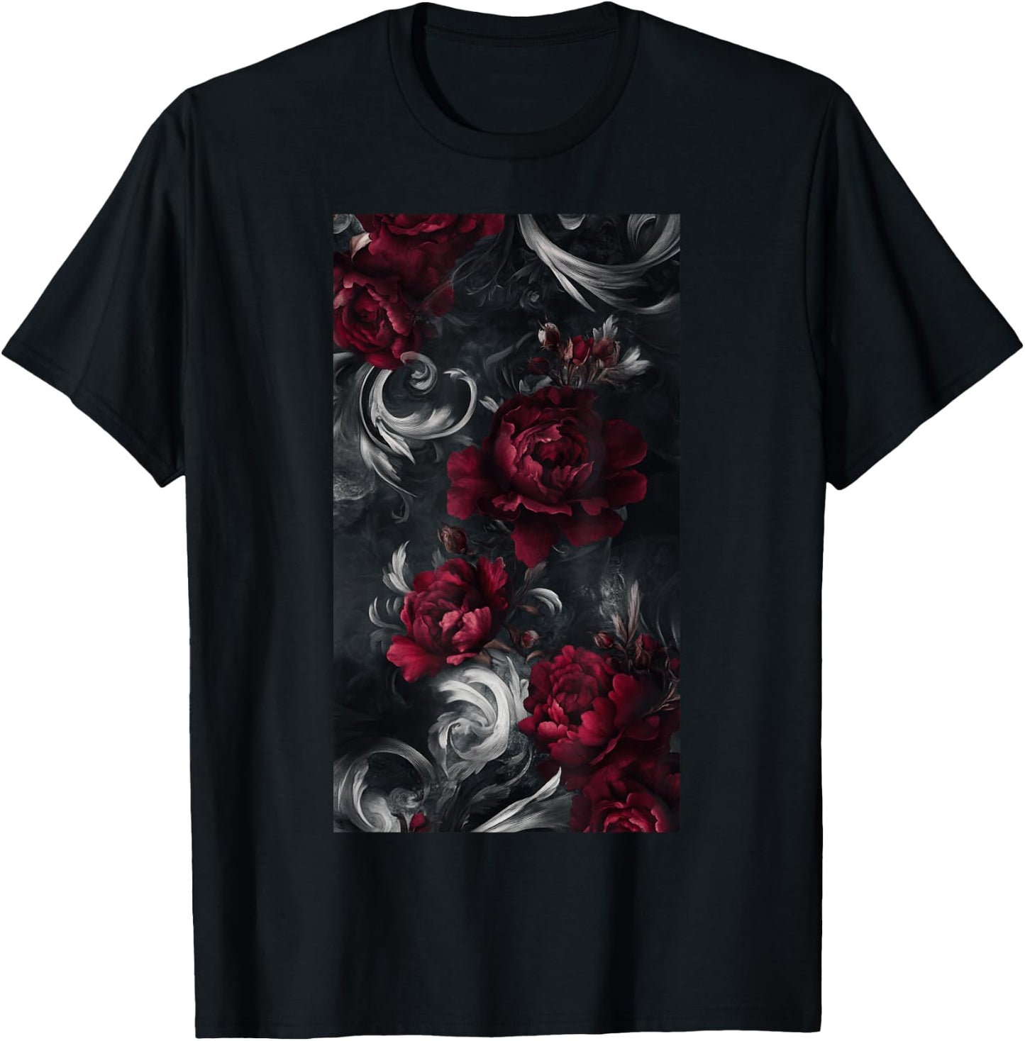 Rose Flowers Floral Aesthetic Vintage flowers T-Shirt - T-Shirt | Black