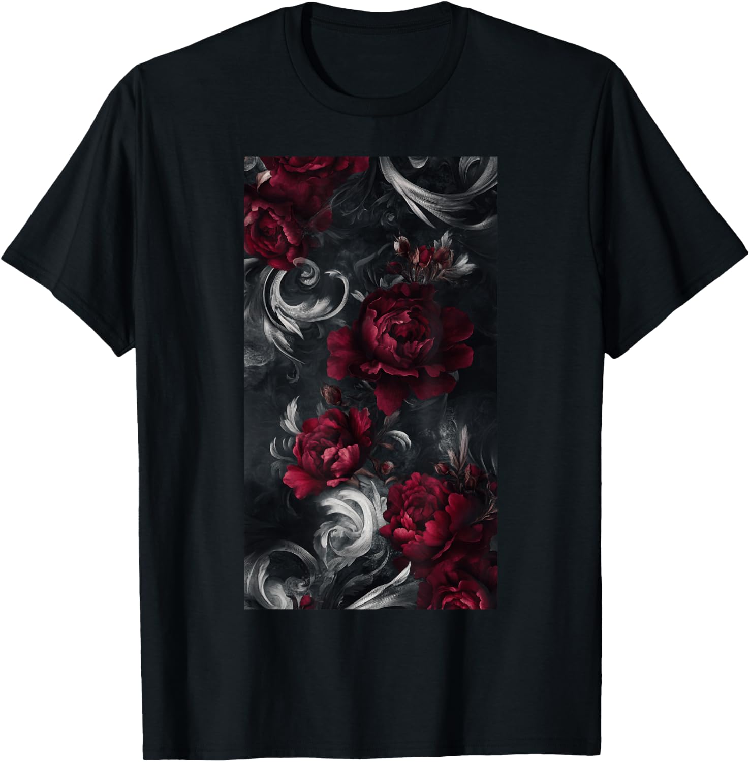Rose Flowers Floral Aesthetic Vintage flowers T-Shirt - T-Shirt | Black