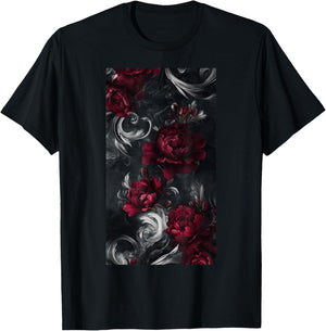 Rose Flowers Floral Aesthetic Vintage flowers T-Shirt - T-Shirt | Black