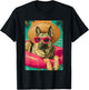 German Shepherd with Sunglasses Cute Dog Tropical Pool Party T-Shirt - T-Shirt | Black