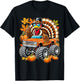 Thanksgiving Turkey Riding Monster Truck T-Shirt - T-Shirt | Black