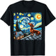 Dachshund Starry Night Sky Dachshund T-Shirt - T-Shirt | Black