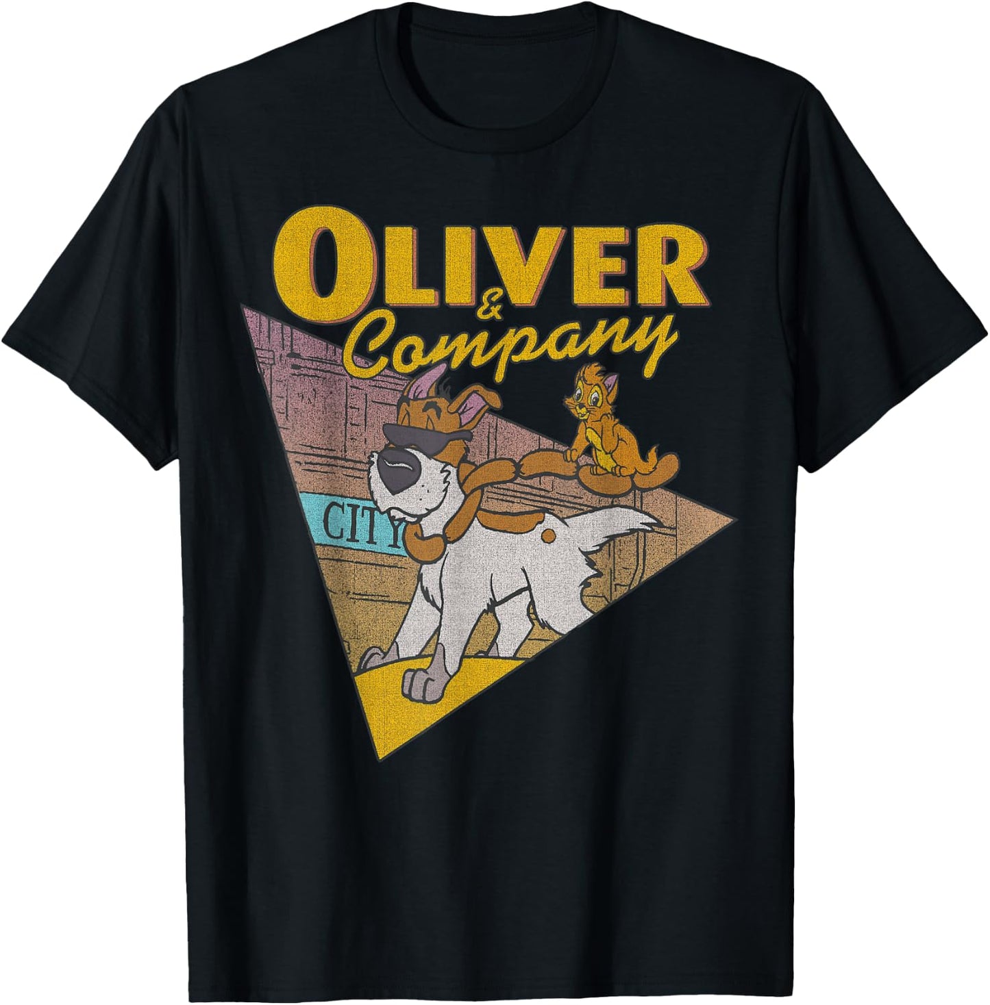 Disney Oliver & Company Graphic Small T-Shirt - T-Shirt | Black