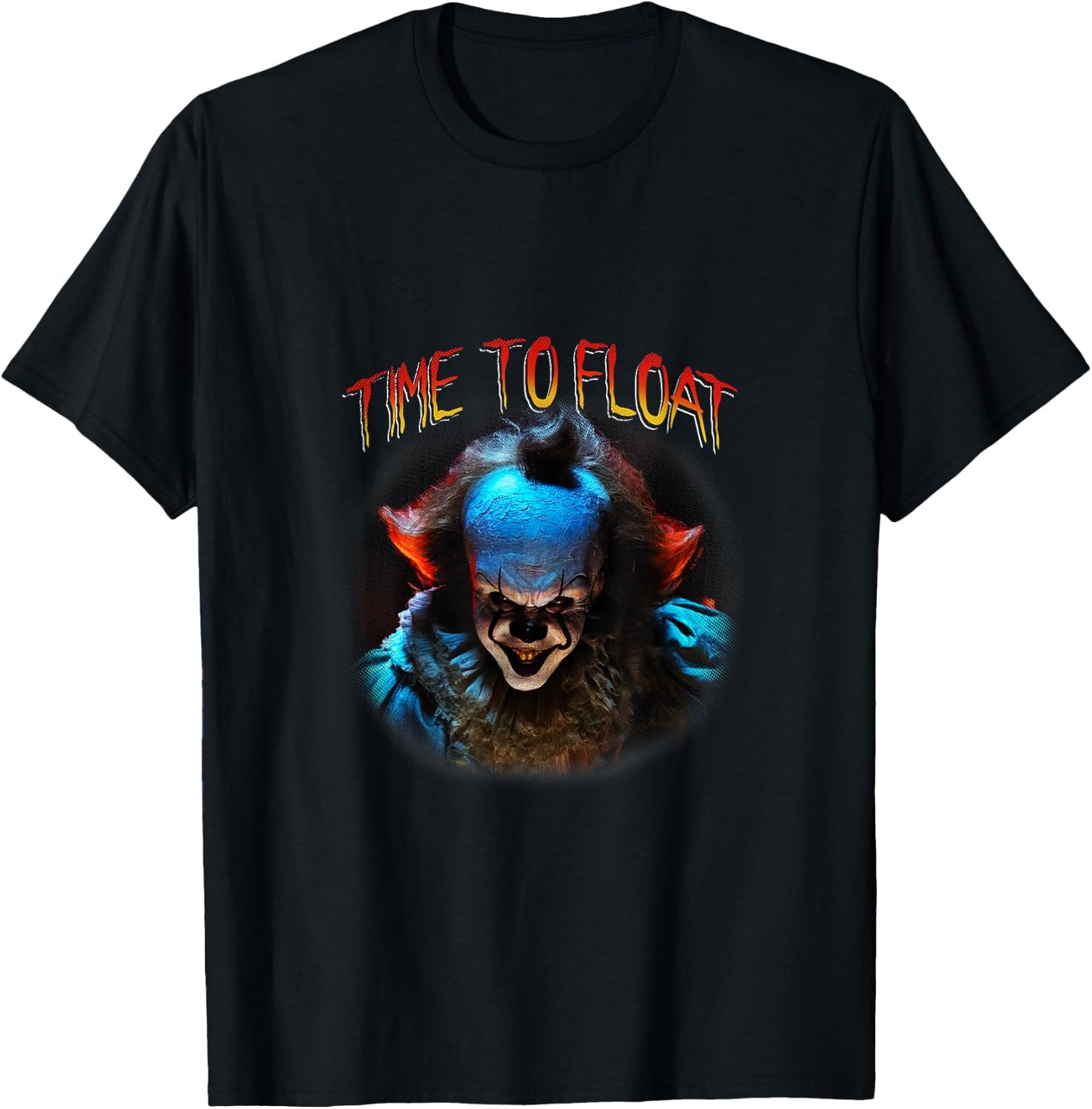 It Time To Float Creepy Pennywise Big Face Chest Portrait T-Shirt - T-Shirt | Black