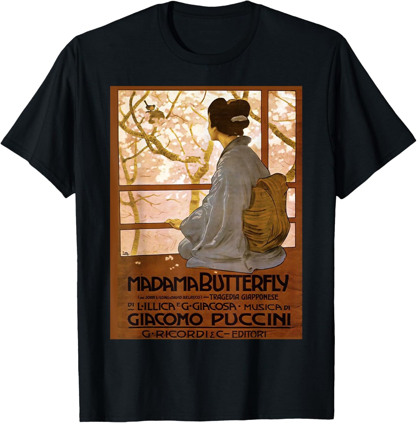 Vintage poster - Madama Butterfly Retro T-Shirt - T-Shirt | Black