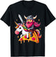 Viking And Unicorn On Pizza Boys Girls Men Women Kids Adults T-Shirt - T-Shirt | Black