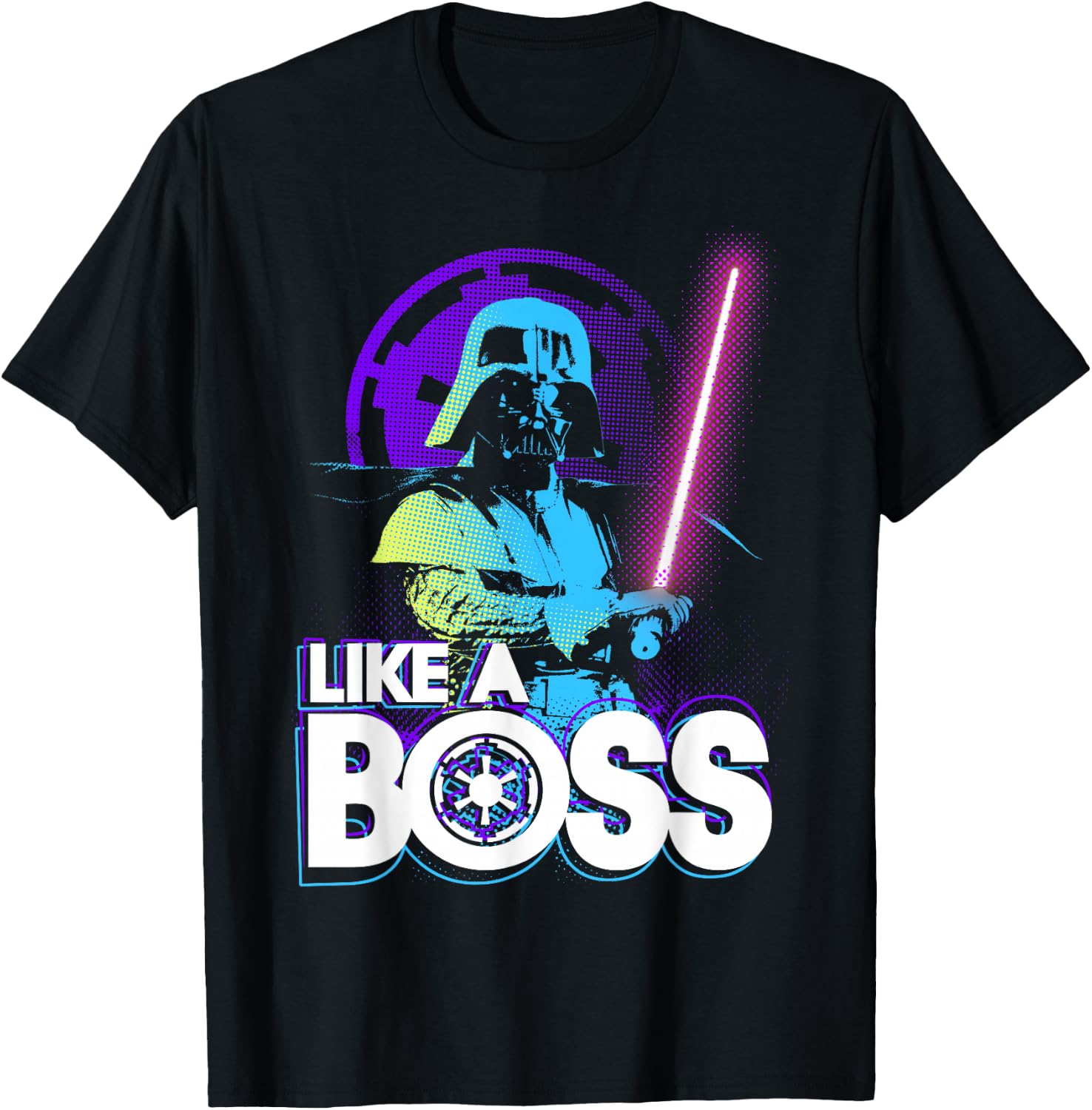 Star Wars Darth Vader Retro Like A Boss Graphic T-Shirt - T-Shirt | Black