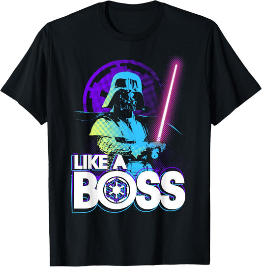 Star Wars Darth Vader Retro Like A Boss Graphic T-Shirt - T-Shirt | Black