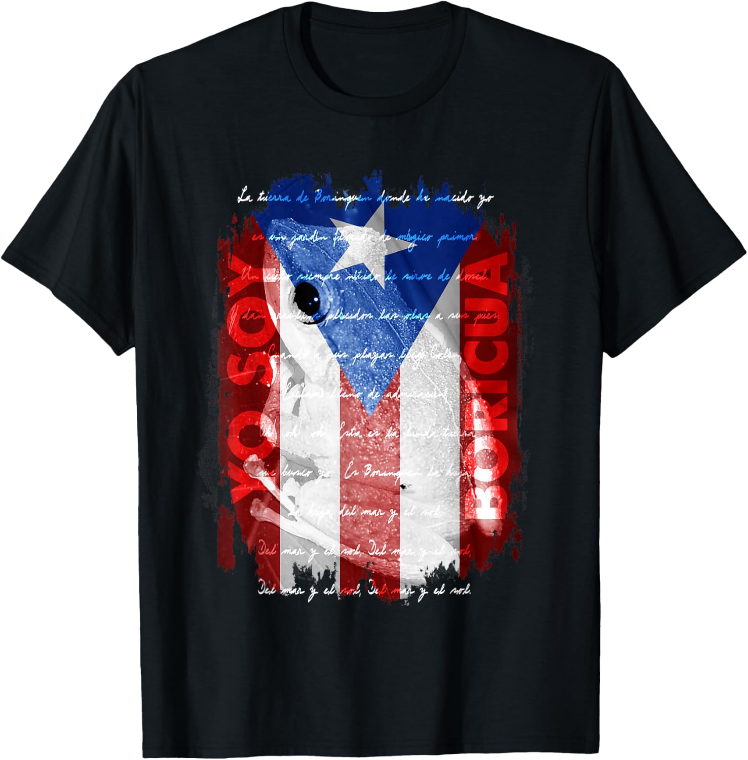 Coqui Shirt, Yo Soy Boricua Puerto Rico Flag Wepa Taino Art T-Shirt - T-Shirt | Black