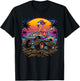 Cool Retro Monster Truck Birthday Flamingo Kids T-Shirt - T-Shirt | Black