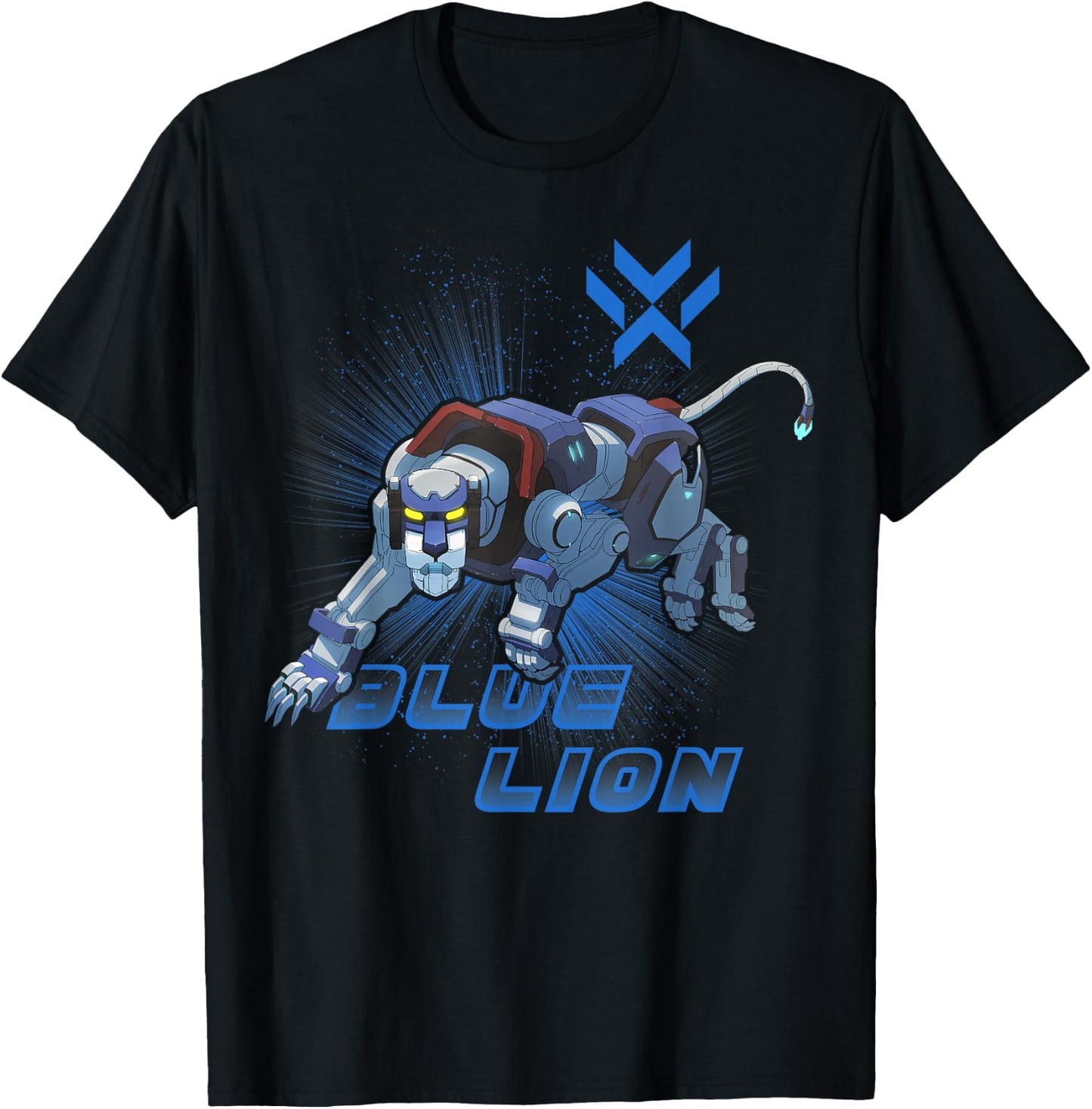 Legendary Defender Blue Lion Logo Graphic T-Shirt - T-Shirt | Black