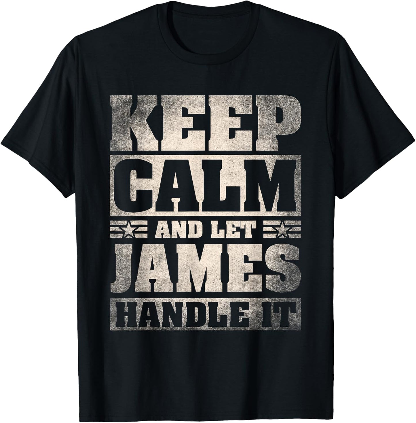 James Name Shirt Personalized James First Name T-Shirt - T-Shirt | Black