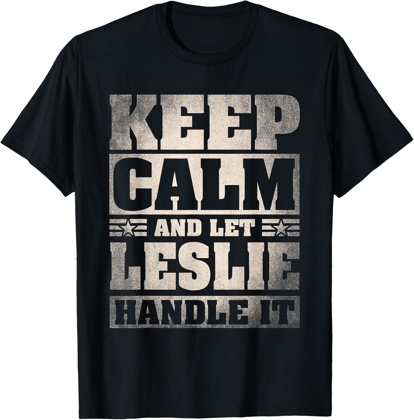 Leslie Name Shirt Personalized Leslie First Name T-Shirt - T-Shirt | Black