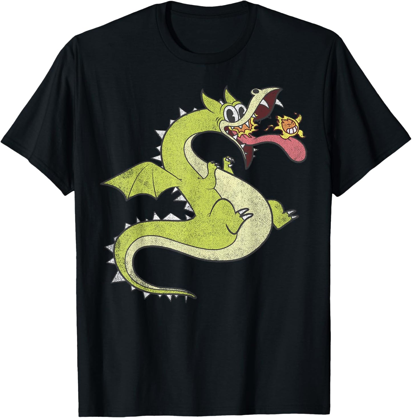 Cuphead Distressed Grim Matchstick T-Shirt - T-Shirt | Black