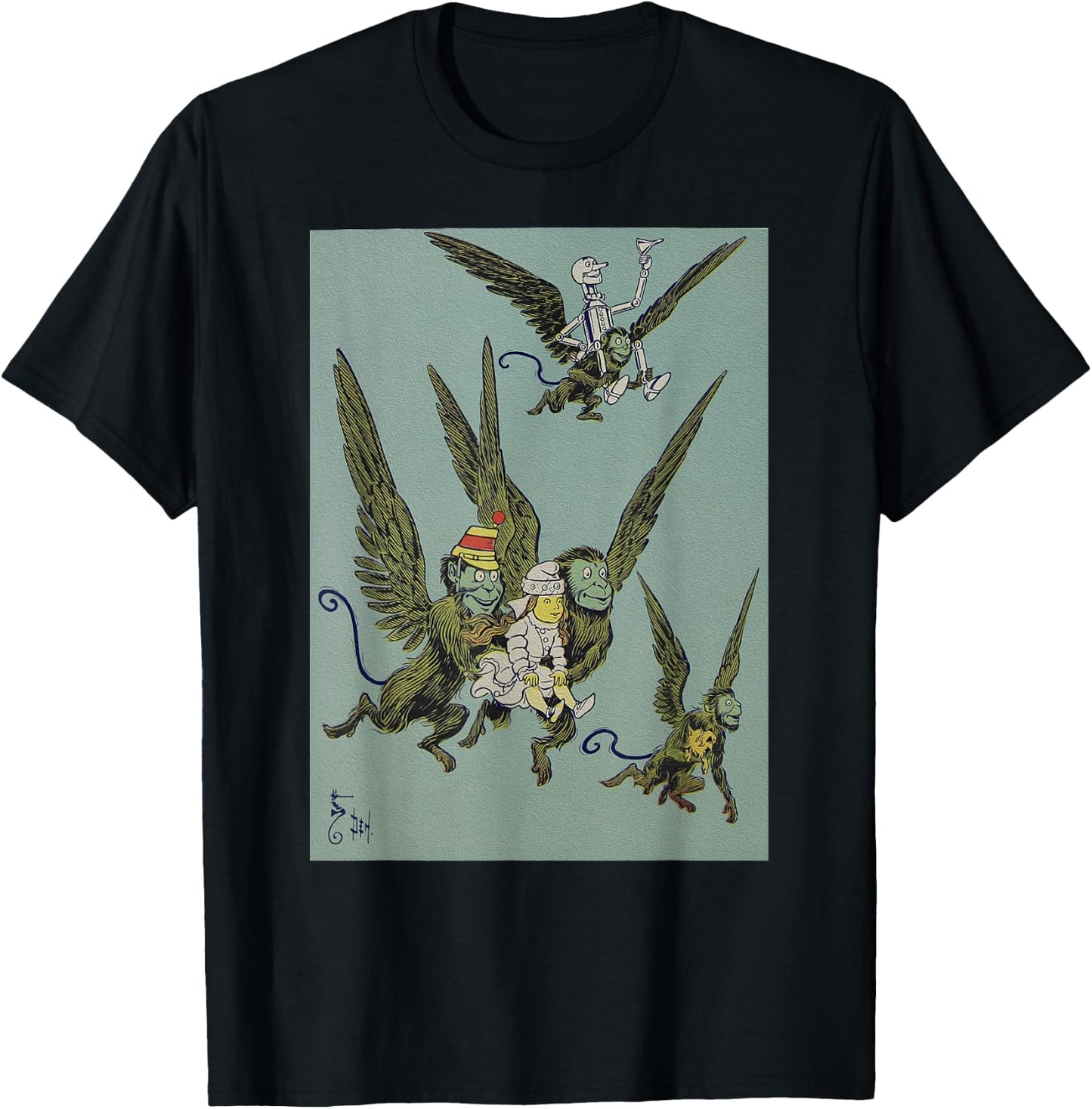 Wizard of OZ Winged Flying Monkey Shirt-Dorothy Toto Tin Man T-Shirt - T-Shirt | Black