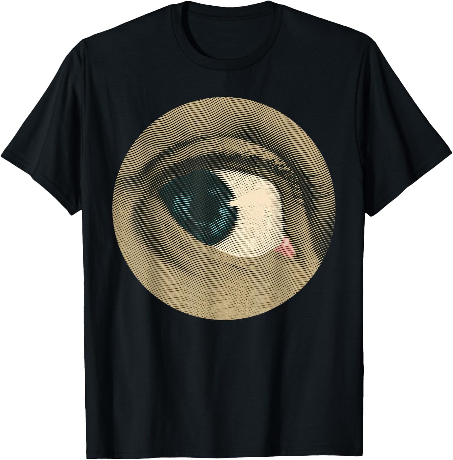 Halftone Eyeball - Vintage Eye Engraving T-Shirt - T-Shirt | Black