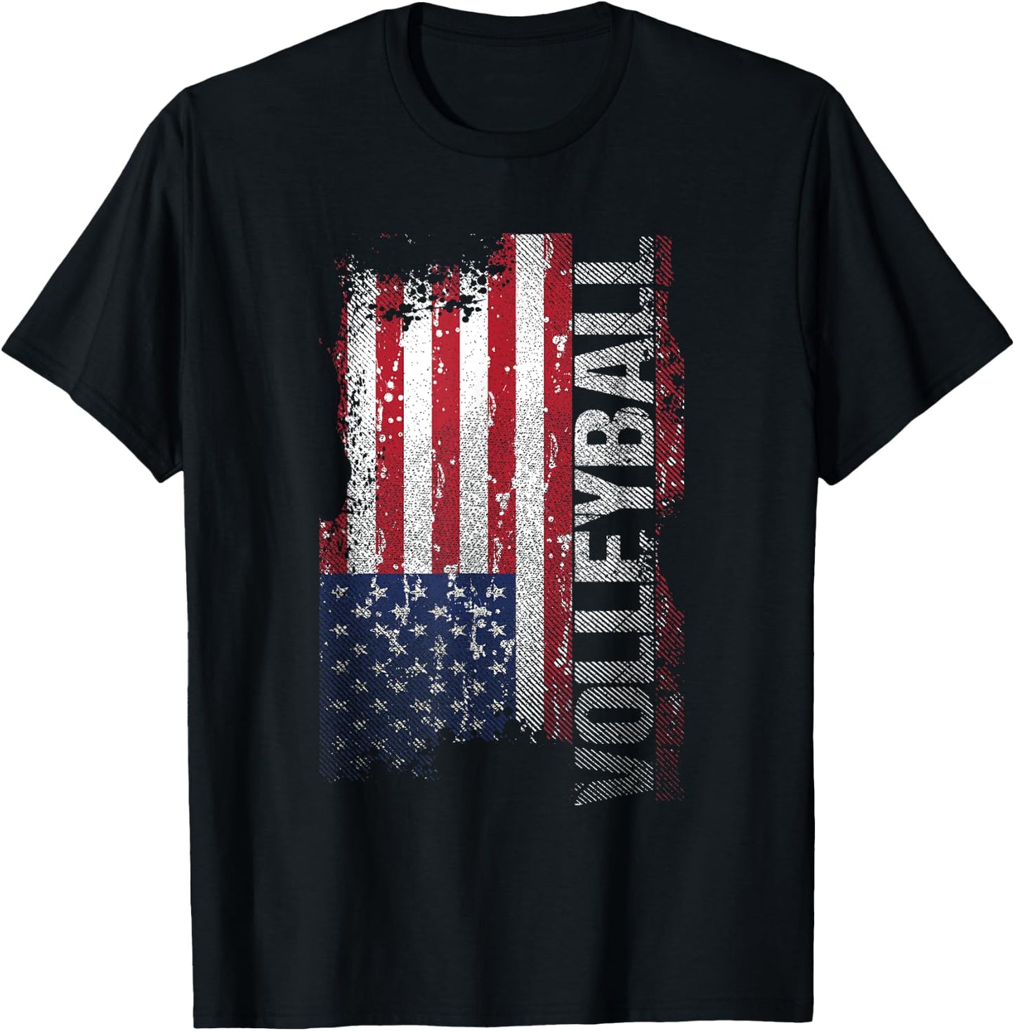 USA Flag Volleyball Kids Men T-Shirt - T-Shirt | Black