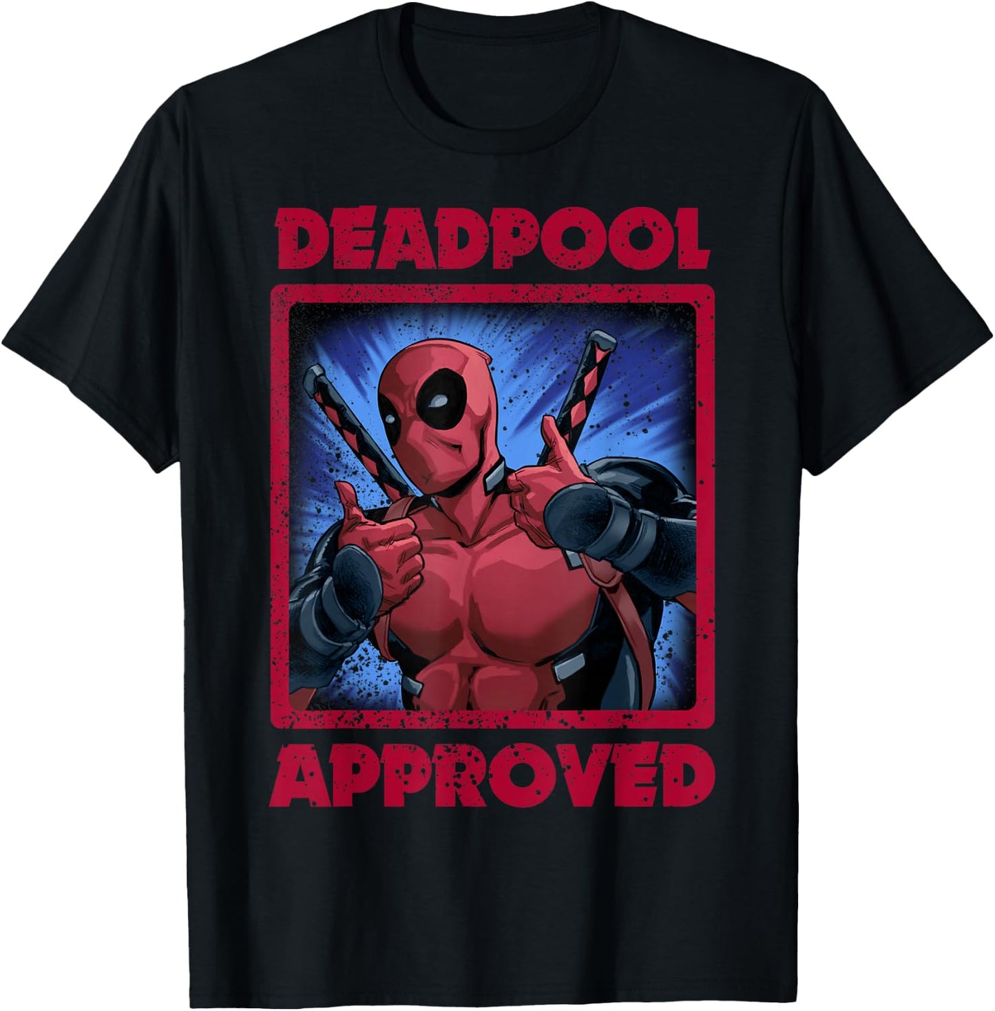 Marvel Deadpool Two Thumbs Up Approved Graphic T-Shirt - T-Shirt | Black
