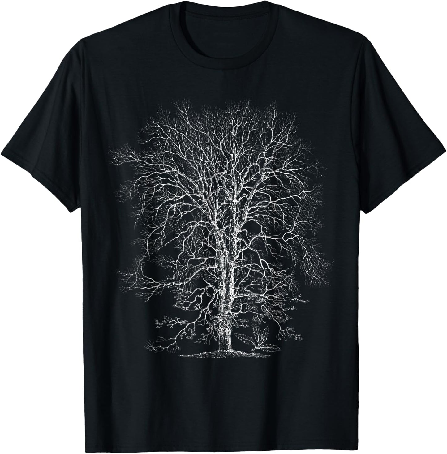 Oak Tree . Tree Natural Oak Tree Woodsman T-Shirt - T-Shirt | Black
