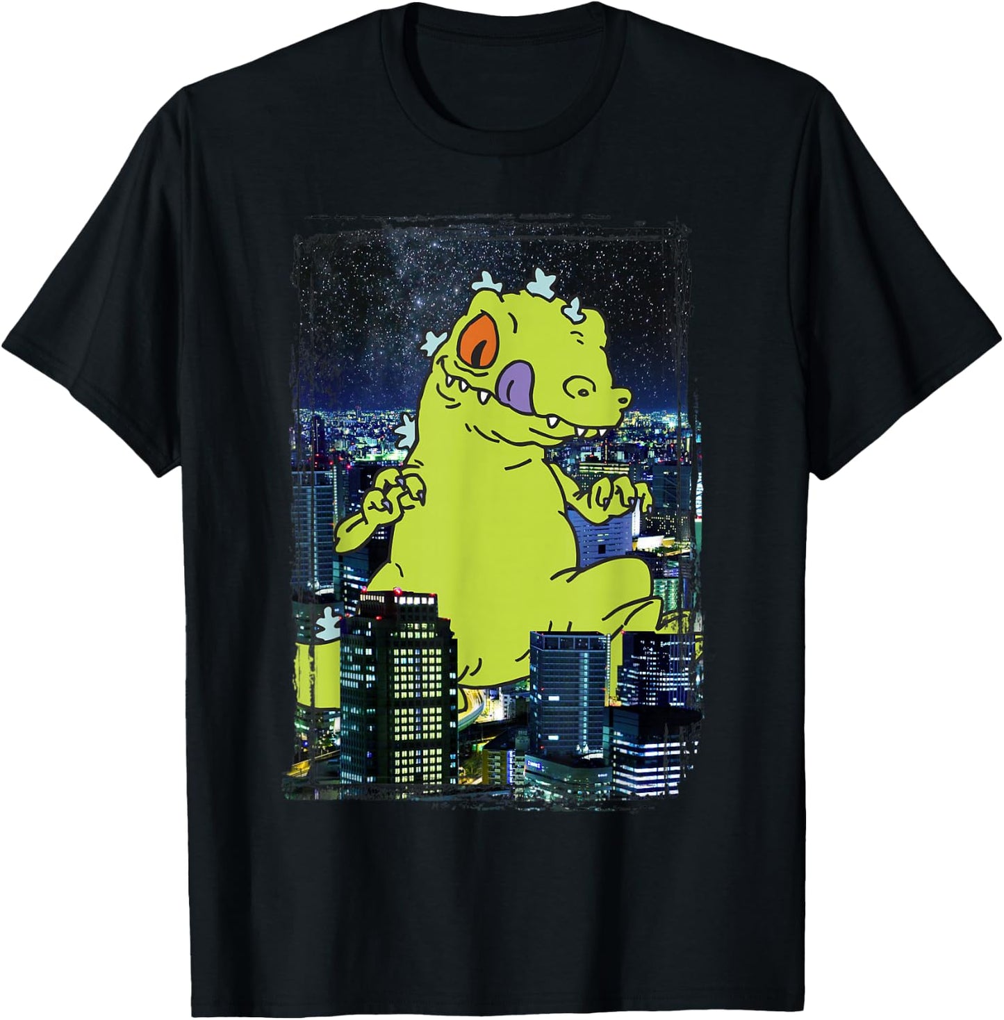 Rugrats Reptar In The City Photoreal Graphic T-Shirt - T-Shirt | Black