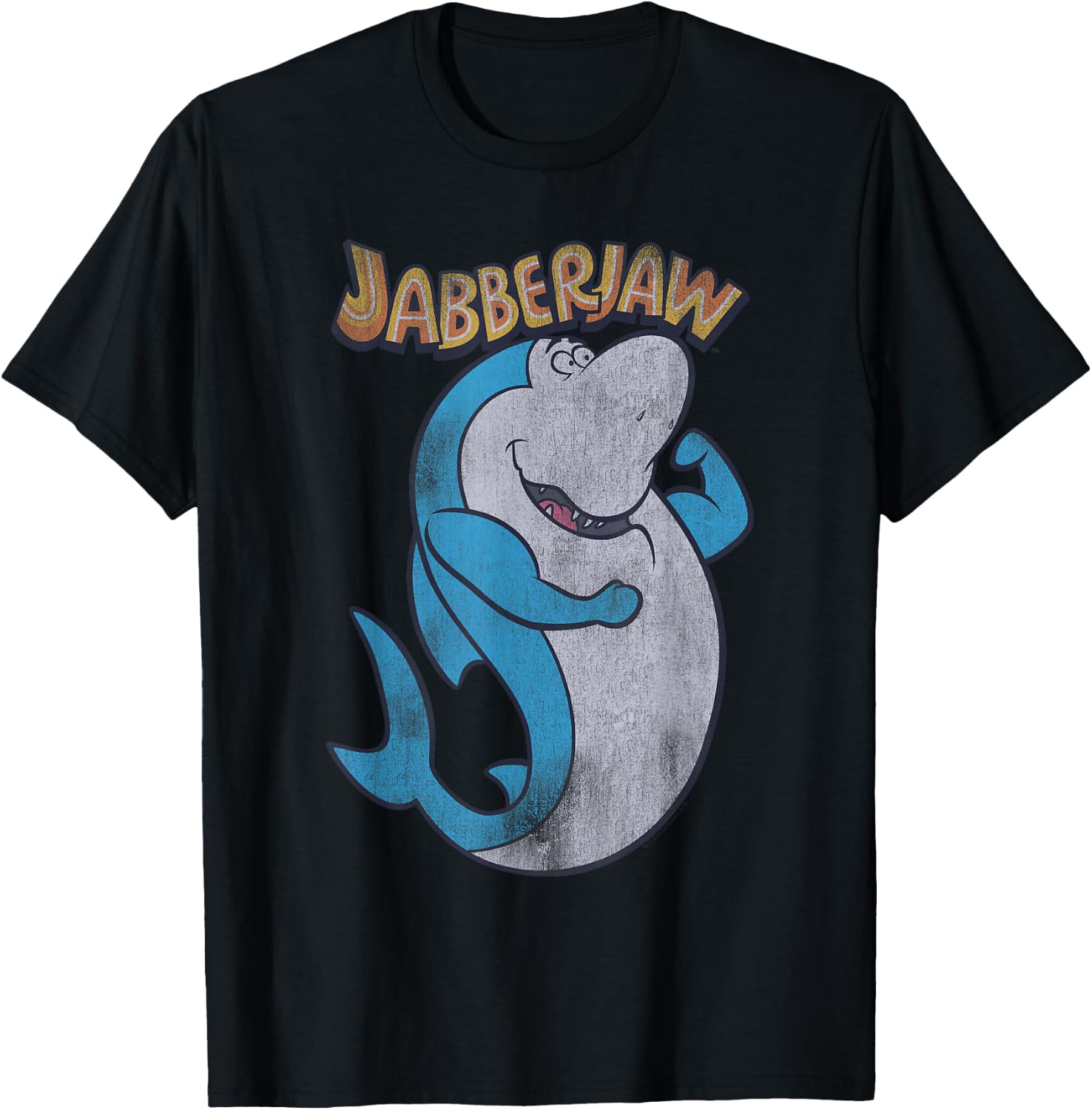 Jabberjaw Distressed T-Shirt - T-Shirt | Black