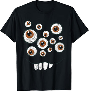 Funny Monster Face Halloween Costume Gift T-Shirt - T-Shirt | Black