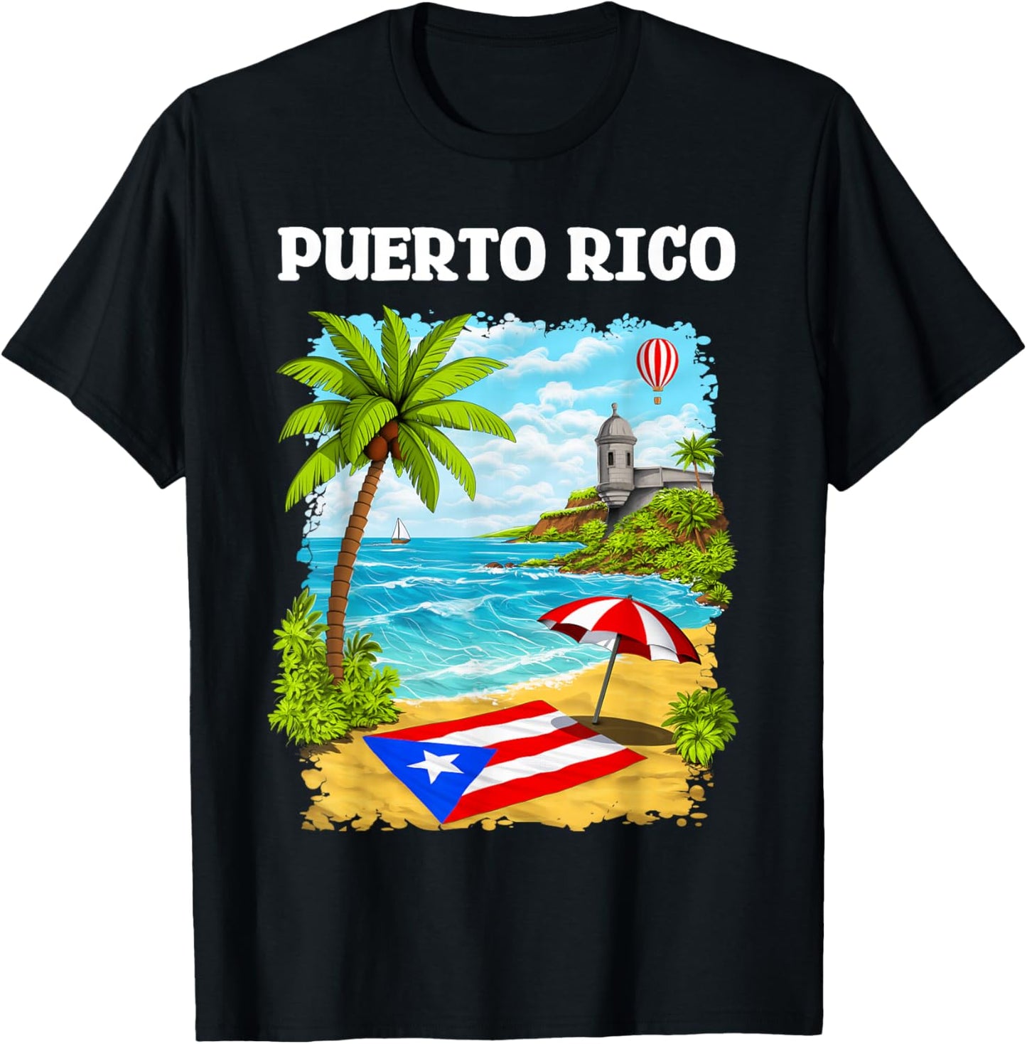 Puerto Rico Boricua Heritage Proud Puerto Rican Flag T-Shirt - T-Shirt | Black