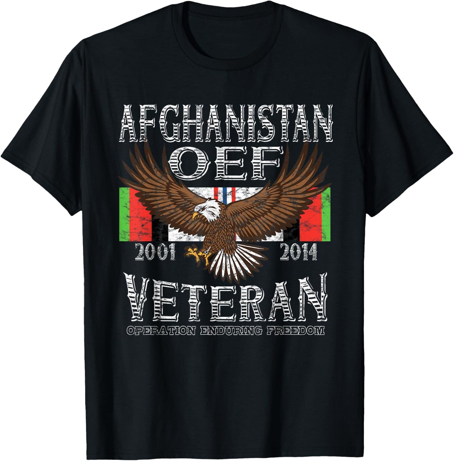 OEF Veteran Shirt- Afganistan Operation Enduring Freedom T-Shirt - T-Shirt | Black